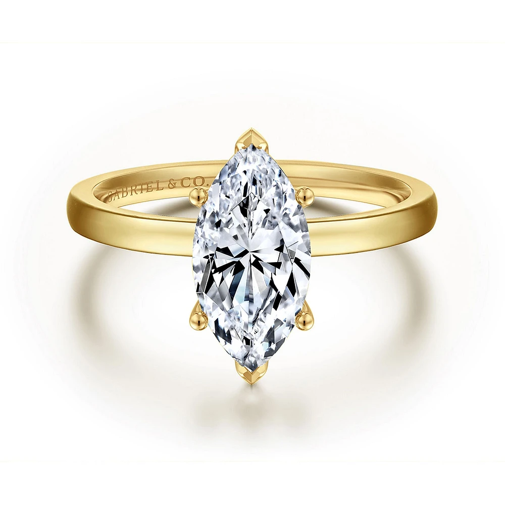 Gabriel & Co 12x6 Engagement Ring 14K Yellow Gold Classic ER14982M6Y4JJJ