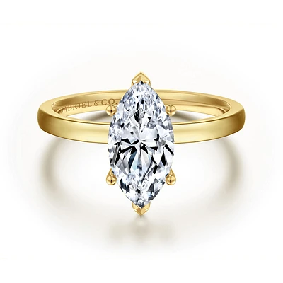 Gabriel & Co 12x6 Engagement Ring 14K Yellow Gold Classic ER14982M6Y4JJJ