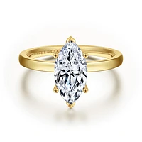 Gabriel & Co 12x6 Engagement Ring 14K Yellow Gold Classic ER14982M6Y4JJJ