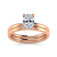 Gabriel & Co 8x5.5 Engagement Ring 14K Rose Gold Classic ER14982O4K4JJJ
