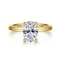 Gabriel & Co 9x6 Engagement Ring 14K Yellow Gold Classic ER14982O6Y4JJJ