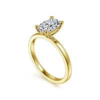 Gabriel & Co 9x6 Engagement Ring 14K Yellow Gold Classic ER14982O6Y4JJJ