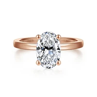 Gabriel & Co 10.5x7 Engagement Ring 14K Rose Gold Classic ER14982O8K4JJJ