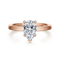 Gabriel & Co 8.5x5.5 Engagement Ring 14K Rose Gold Classic ER14982P4K4JJJ