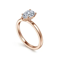 Gabriel & Co 8.5x5.5 Engagement Ring 14K Rose Gold Classic ER14982P4K4JJJ