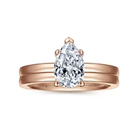 Gabriel & Co 8.5x5.5 Engagement Ring 14K Rose Gold Classic ER14982P4K4JJJ