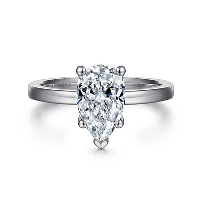 Gabriel & Co 10x6 Engagement Ring 14K White Gold Classic ER14982P6W4JJJ