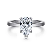 Gabriel & Co 10x6 Engagement Ring 14K White Gold Classic ER14982P6W4JJJ