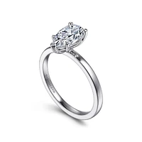 Gabriel & Co 10x6 Engagement Ring 14K White Gold Classic ER14982P6W4JJJ