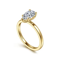Gabriel & Co 10x6 Engagement Ring 14K Yellow Gold Classic ER14982P6Y4JJJ