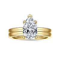 Gabriel & Co 10x6 Engagement Ring 14K Yellow Gold Classic ER14982P6Y4JJJ