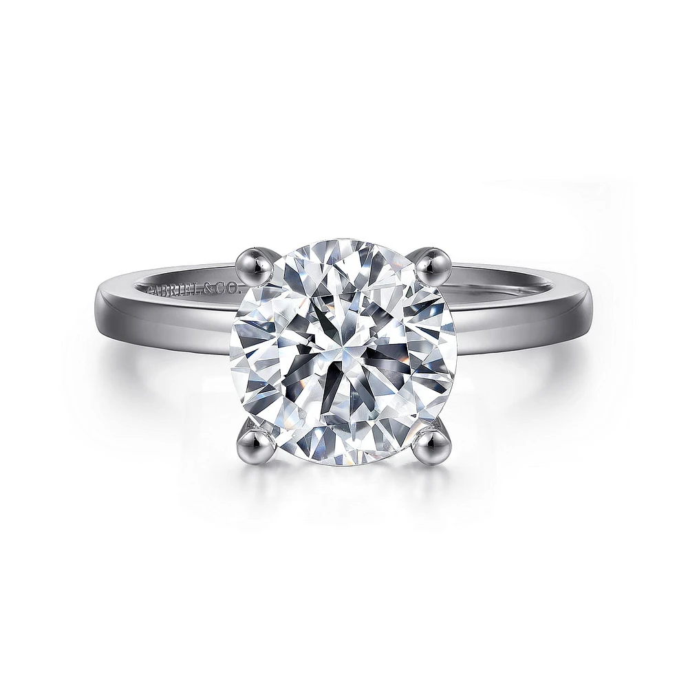 Gabriel & Co 9 Engagement Ring 14K White Gold Classic ER14982R12W4JJJ