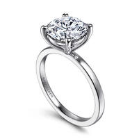 Gabriel & Co 9 Engagement Ring 14K White Gold Classic ER14982R12W4JJJ