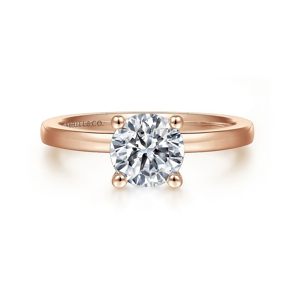 Gabriel & Co 6.5 Engagement Ring 14K Rose Gold Classic ER14982R4K4JJJ