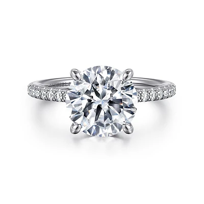 Gabriel & Co 9 Engagement Ring 14K White Gold Classic ER14987R12W44JJ