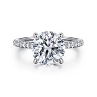 Gabriel & Co 9 Engagement Ring 14K White Gold Classic ER14987R12W44JJ