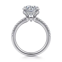Gabriel & Co 9 Engagement Ring 14K White Gold Classic ER14987R12W44JJ