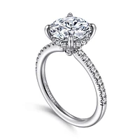 Gabriel & Co 9 Engagement Ring 14K White Gold Classic ER14987R12W44JJ