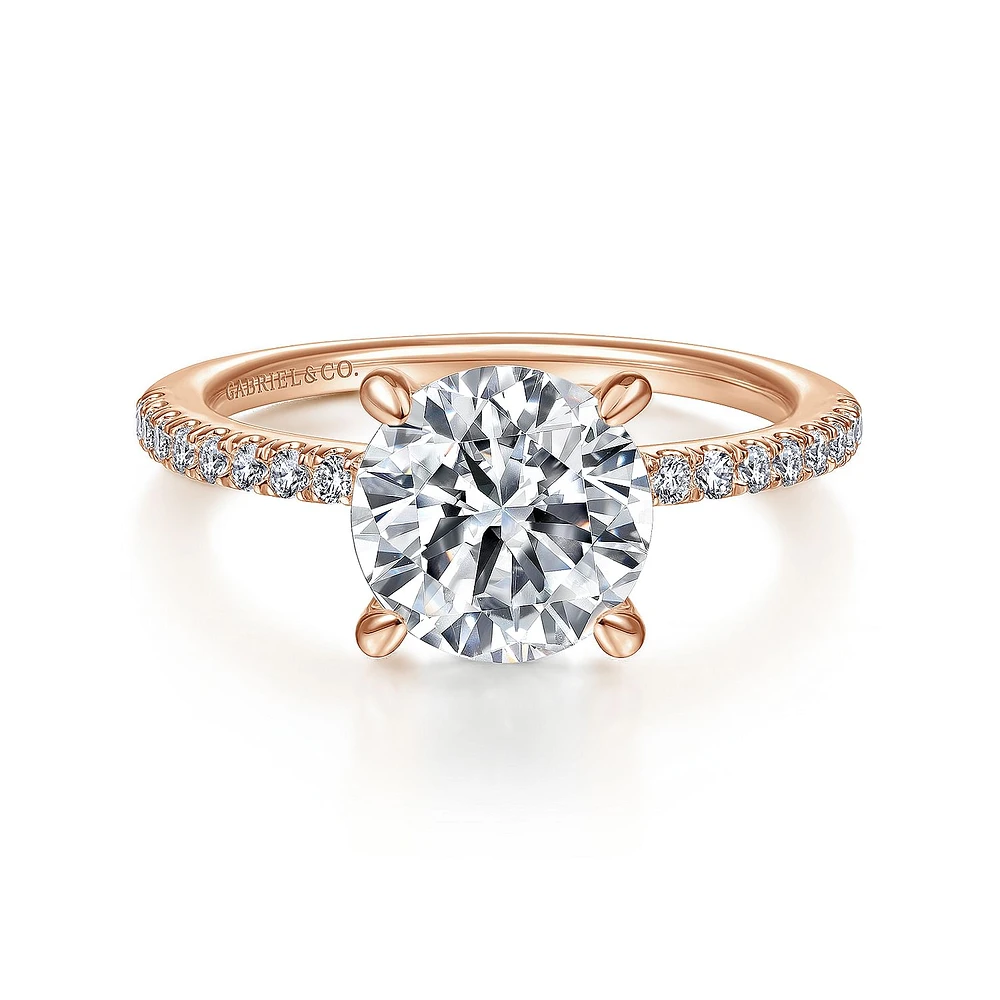 Gabriel & Co 8 Engagement Ring 14K Rose Gold Classic ER14987R8K44JJ