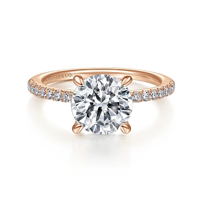 Gabriel & Co 8 Engagement Ring 14K Rose Gold Classic ER14987R8K44JJ