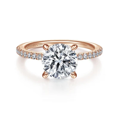 Gabriel & Co 8 Engagement Ring 18K Rose Gold Classic ER14987R8K83JJ