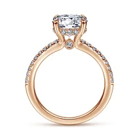 Gabriel & Co 8 Engagement Ring 18K Rose Gold Classic ER14987R8K83JJ