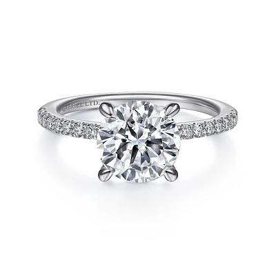 Gabriel & Co 8 Engagement Ring 18K White Gold Classic ER14987R8W83JJ