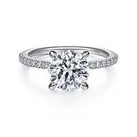 Gabriel & Co 8 Engagement Ring 18K White Gold Classic ER14987R8W83JJ