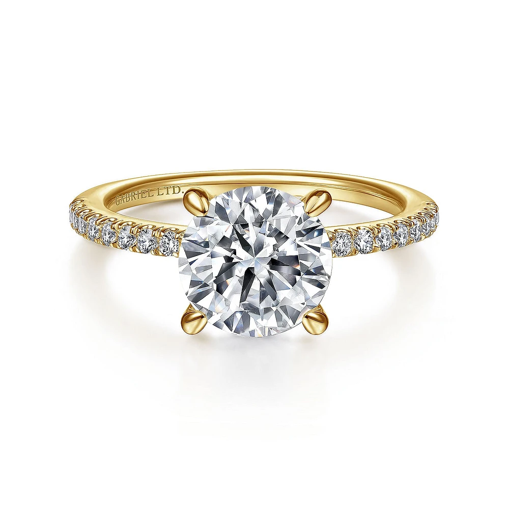 Gabriel & Co 8 Engagement Ring 18K Yellow Gold Classic ER14987R8Y83JJ