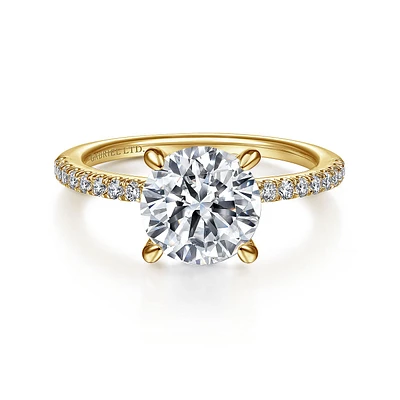 Gabriel & Co 8 Engagement Ring 18K Yellow Gold Classic ER14987R8Y83JJ