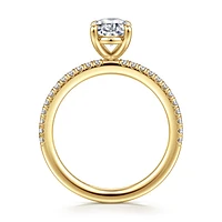 Gabriel & Co 9x6 Engagement Ring 14K Yellow Gold Classic ER15525O6Y44JJ