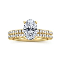 Gabriel & Co 9x6 Engagement Ring 14K Yellow Gold Classic ER15525O6Y44JJ