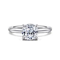 Gabriel & Co 7X7 Engagement Ring 14K White Gold Classic ER15619C8W4JJJ