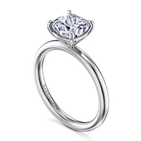 Gabriel & Co 7X7 Engagement Ring 14K White Gold Classic ER15619C8W4JJJ