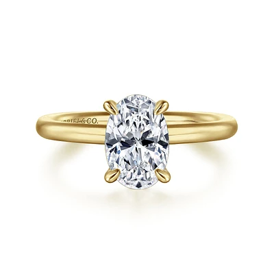 Gabriel & Co 9x6 Engagement Ring 14K Yellow Gold Classic ER15619O6Y4JJJ