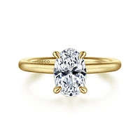 Gabriel & Co 9x6 Engagement Ring 14K Yellow Gold Classic ER15619O6Y4JJJ