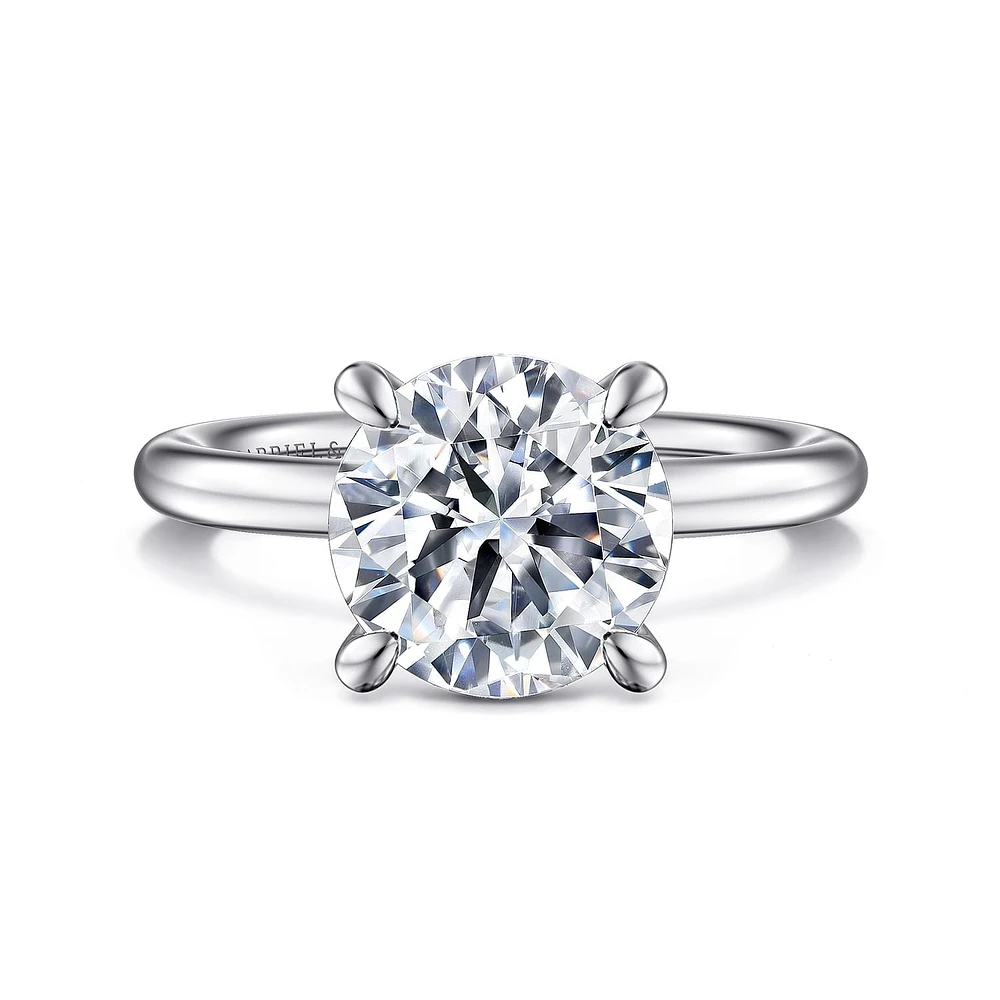 Gabriel & Co 9 Engagement Ring 14K White Gold Classic ER15619R12W4JJJ