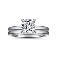 Gabriel & Co 6.5 Engagement Ring 18K White Gold Classic ER15619R4W8JJJ