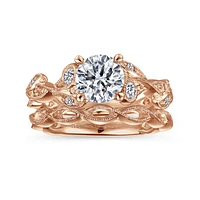 Gabriel & Co 6.5 Engagement Ring 14K Rose Gold Floral Nouveau ER15626R4K44JJ