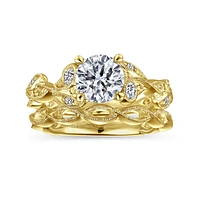 Gabriel & Co 6.5 Engagement Ring 14K Yellow Gold Floral Nouveau ER15626R4Y44JJ