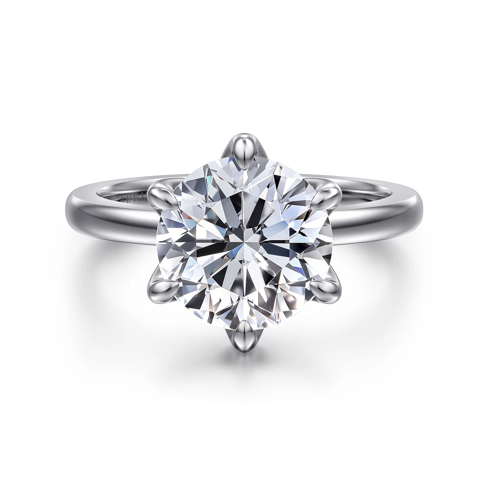 Gabriel & Co 9 Engagement Ring 14K White Gold Classic ER15702R12W4JJJ
