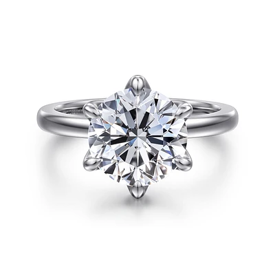 Gabriel & Co 9 Engagement Ring 14K White Gold Classic ER15702R12W4JJJ