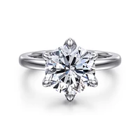 Gabriel & Co 9 Engagement Ring 14K White Gold Classic ER15702R12W4JJJ