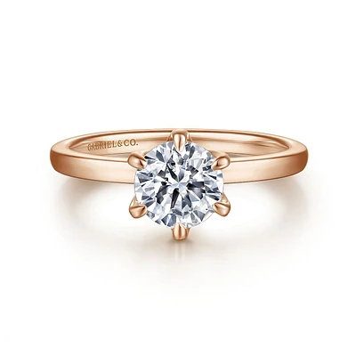 Gabriel & Co 6.5 Engagement Ring 14K Rose Gold Classic ER15702R4K4JJJ