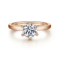 Gabriel & Co 6.5 Engagement Ring 14K Rose Gold Classic ER15702R4K4JJJ