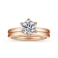 Gabriel & Co 6.5 Engagement Ring 14K Rose Gold Classic ER15702R4K4JJJ