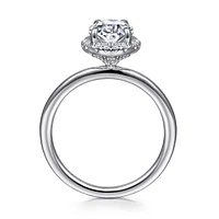 Gabriel & Co 9X7 Engagement Ring 14K White Gold Contemporary ER15722W44JJ