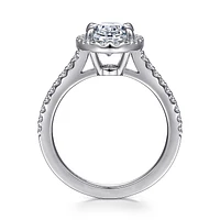 Gabriel & Co 9X7 Engagement Ring 14K White Gold Contemporary ER15724W44JJ