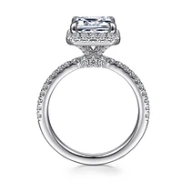 Gabriel & Co 9X7 Engagement Ring 14K White Gold Contemporary ER15725W44JJ