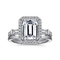 Gabriel & Co 9X7 Engagement Ring 14K White Gold Contemporary ER15726W44JJ